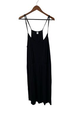 Old Navy Plus Size 3X Black Strappy Midi Dress Sleeveless Casual
